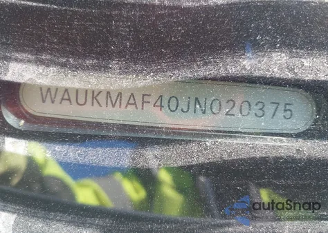 2018 Audi A4 2.0T Tech Ultra Premium/2.0T Ultra Premium from USA, damaged, VIN WAUKMAF40JN020375